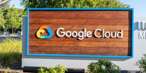 Google Gets Rid of Fees To Transfer Data Out of Cloud Platform Google Cloud Logo at Campus Entry