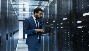 IT engineer in a data center