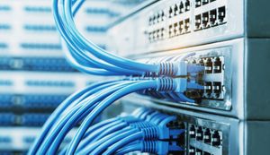 an image of a network switch with cables