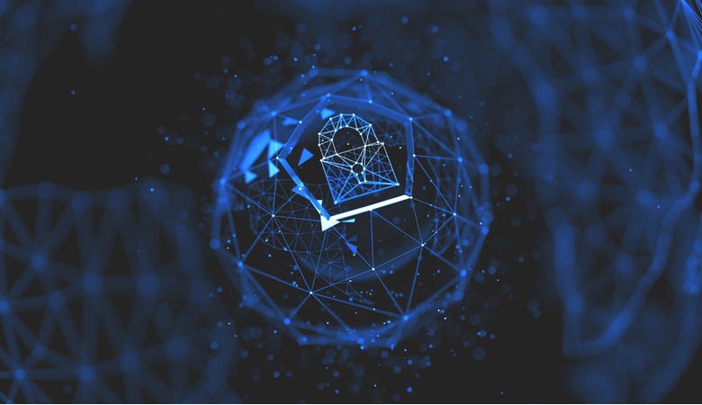 Abstract crypto cybersecurity technology on global network background showing cybersecurity vulnerability