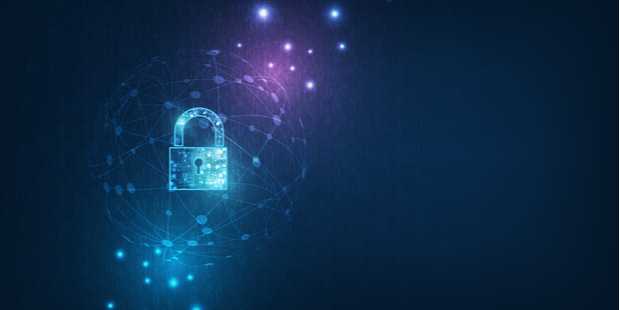 Padlock With Keyhole icon in personal data security Illustrates cyber data or information privacy idea