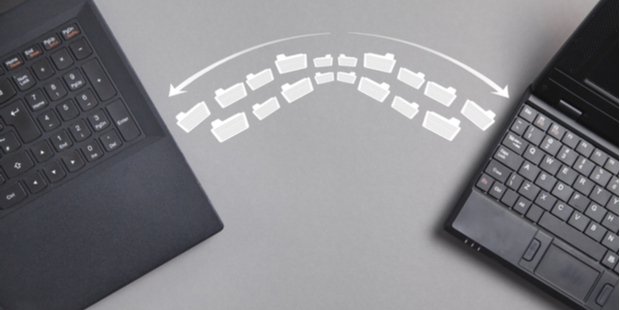 file exchange between two laptops depicting sftp and ftps