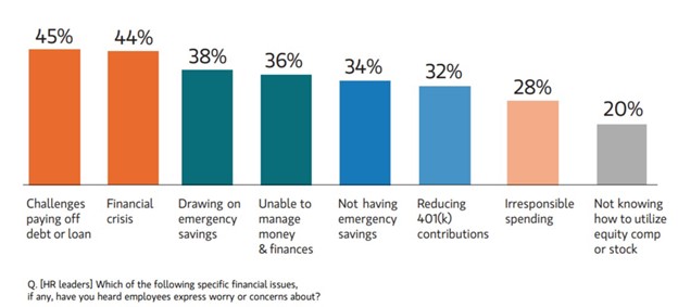 Financial challenges employees faced over the last year